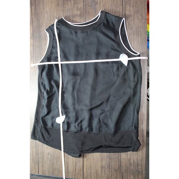 Rag & Bone Tanktop Mixed Texture Black White Trim Classic Old Money XS - Picture 5 of 7